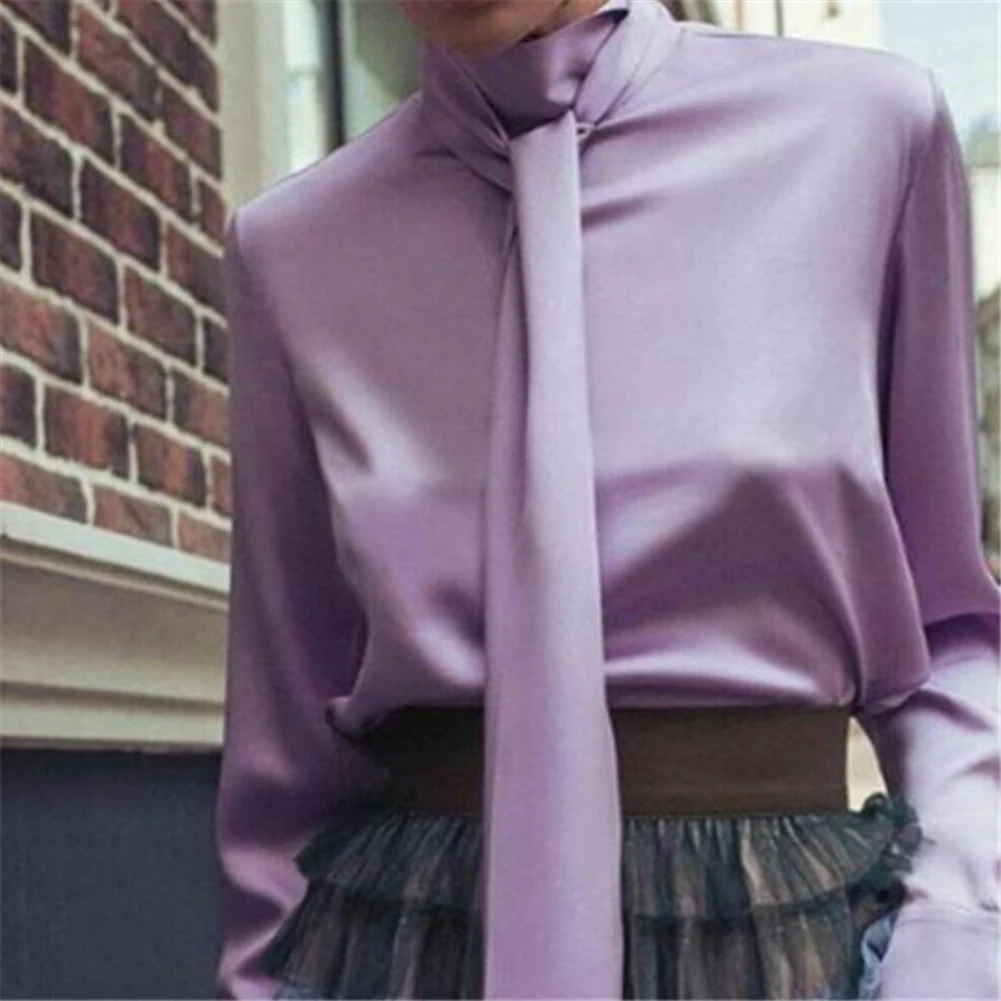 Офисные женские туфли Длинные рукава с высоким воротом Пуловер лентой кнопки