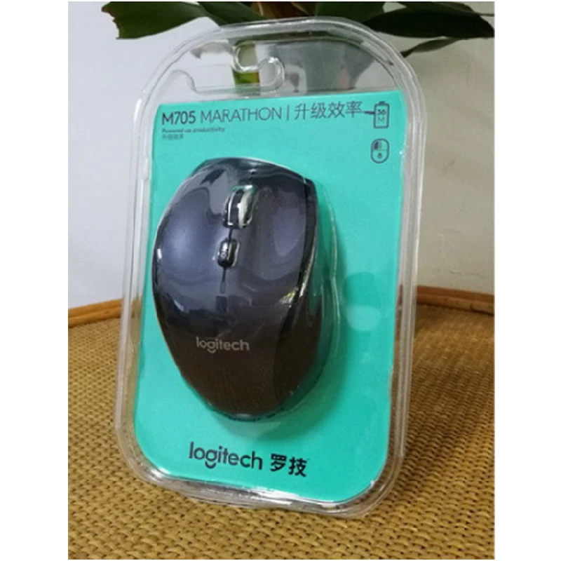 Беспроводная мышь logitech M705 2,4 ГГц, 3 года работы от аккумулятора, USB приемник, мышь 1000fpi, 8 кнопок, компьютерная мышь серого цвета