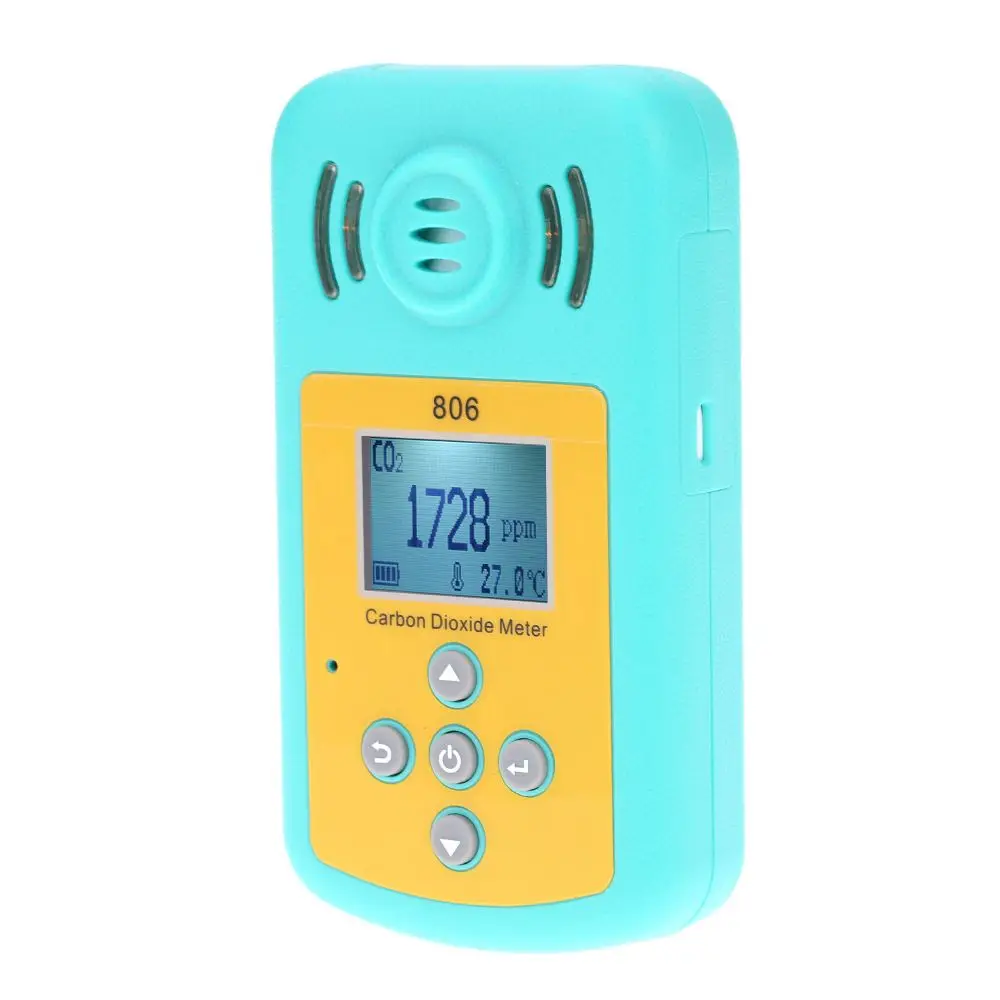 

Professional Carbon Dioxide Gas Detector Handheld CO2 Meter analyzer Temperature Measurement LCD Display Alarm Value Settable
