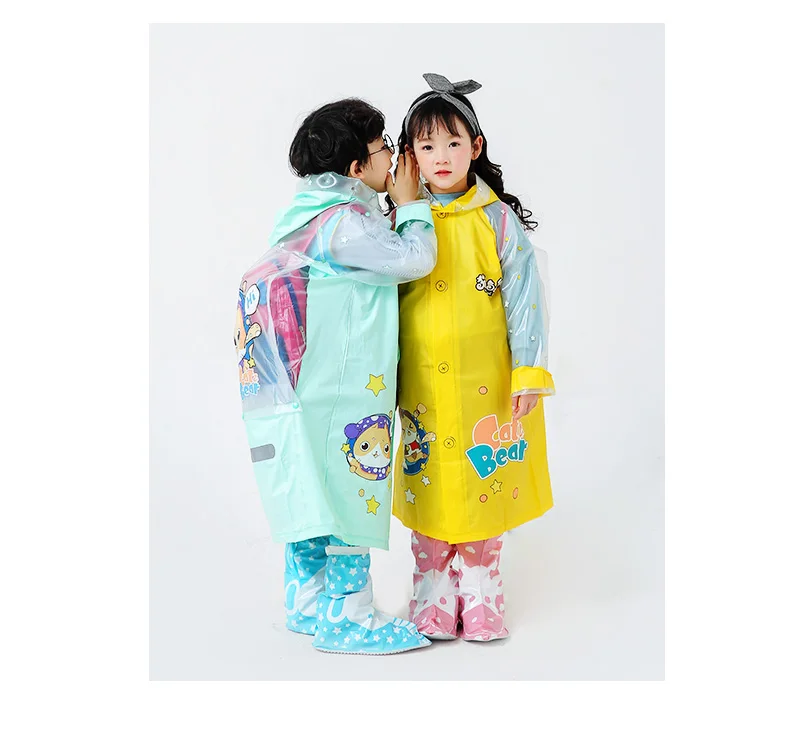Плащ в мультяшном стиле с животными Детский водонепроницаемый плащ Дождевой