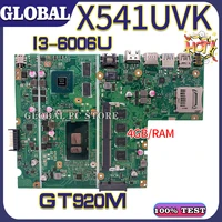 motherboards x541uvk laptop motherboard for asus x541uj x541uv x541u f541u a541u 100 test original mainboard i3 6006u gt920m