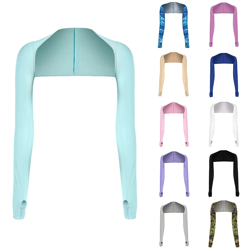 

Summer Unisex Arm Warmers Sun Protection Solid Color Long Sleeve Sun Protection Sleeve Elbow Sleeve Thin Section