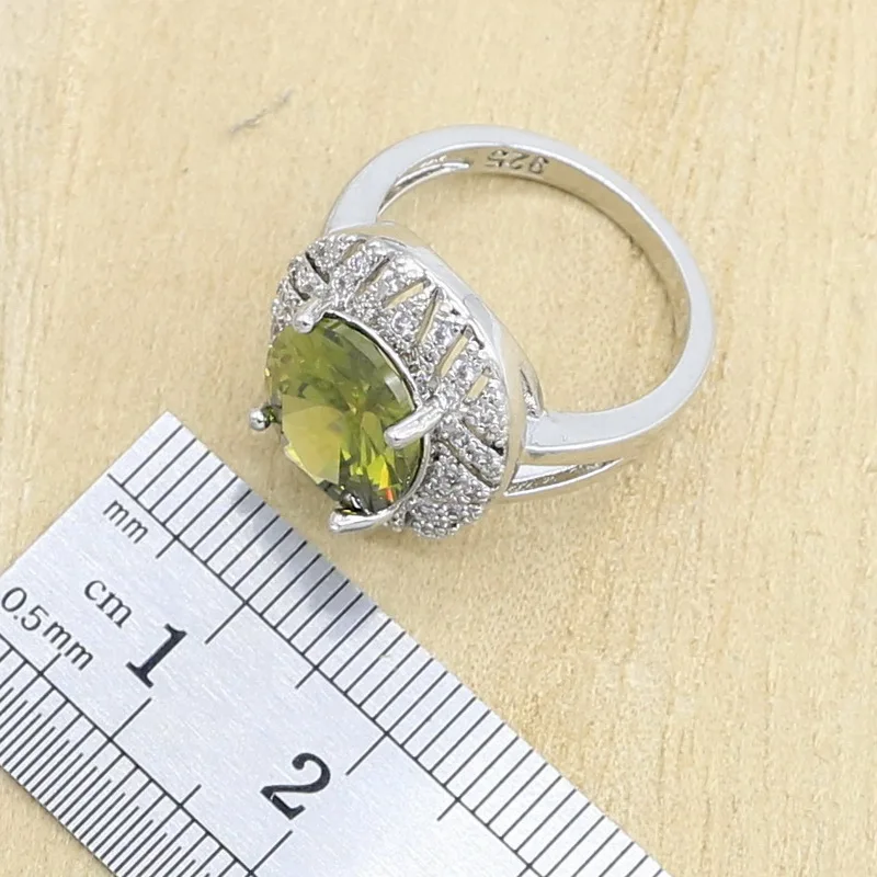 2020 оливковая цинка серебряный цвет набор украшений для женщин серьги кольца