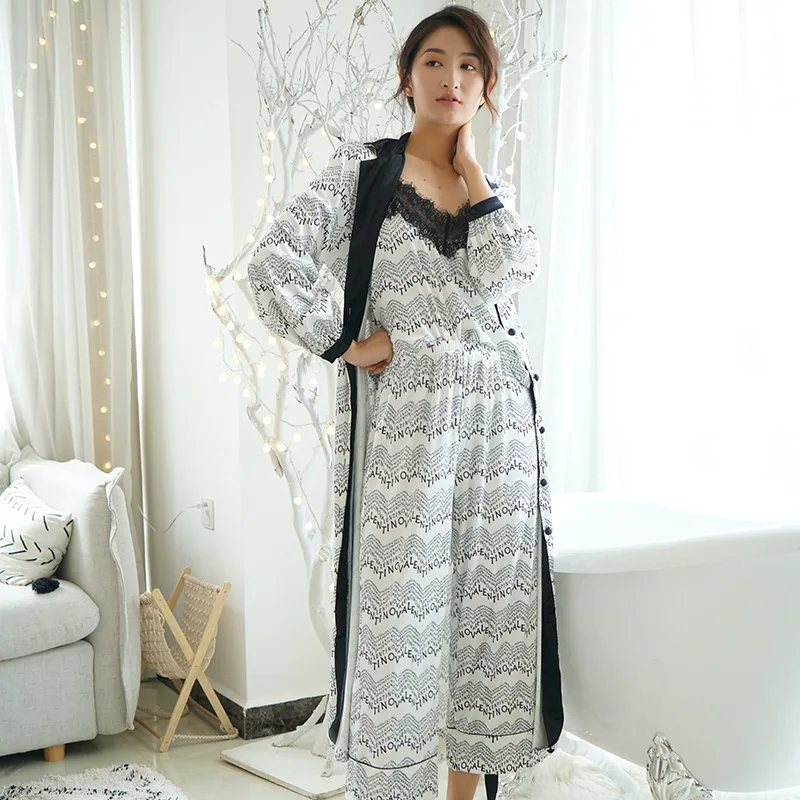 Winter Long Sleeves Velvet 3-piece Pajamas Letter Printing Pijama Mujer Sexy Spaghetti Strap Sleepwear Loungewear Christmas Suit