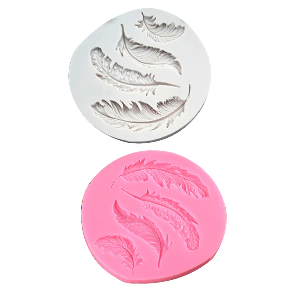 4 шт украшения перо шаблон десерт торт формочка для выпечки tTool силиконовые формы