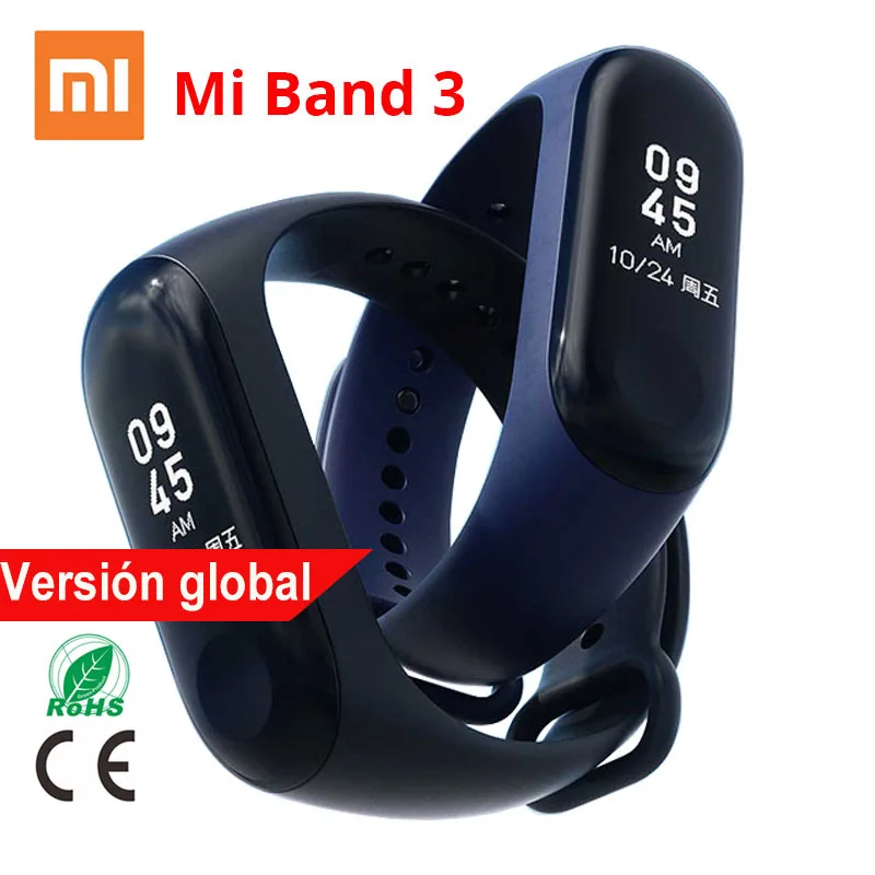 Xiaomi mi band 3 умный Браслет 0 78 дюймов сенсорный экран OLED монитор сердечного ритма