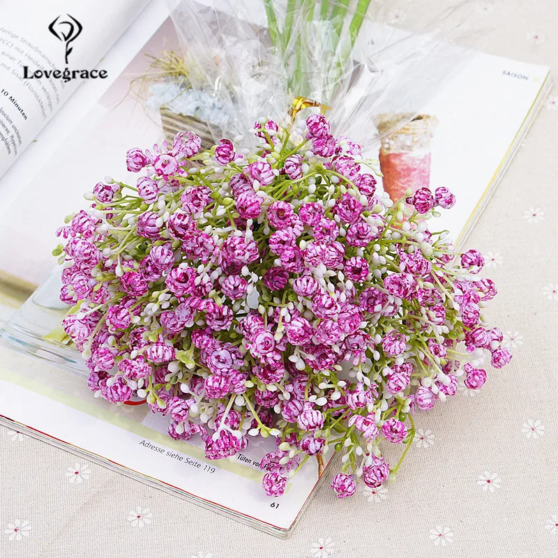 Lovegrace искусственный Babysbreath свадебный букет подружки невесты для цветок цветочный