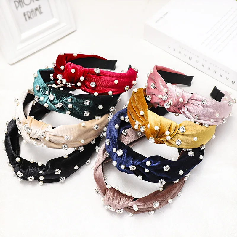 Эластичная повязка для волос из кораллового флиса бархатная на голову в стиле