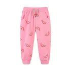 Новое поступление, осенние весенние розовые радужные спортивные брюки zeeхлеб для девочек, Лидер продаж, детские брюки, длинные брюки на шнуровке