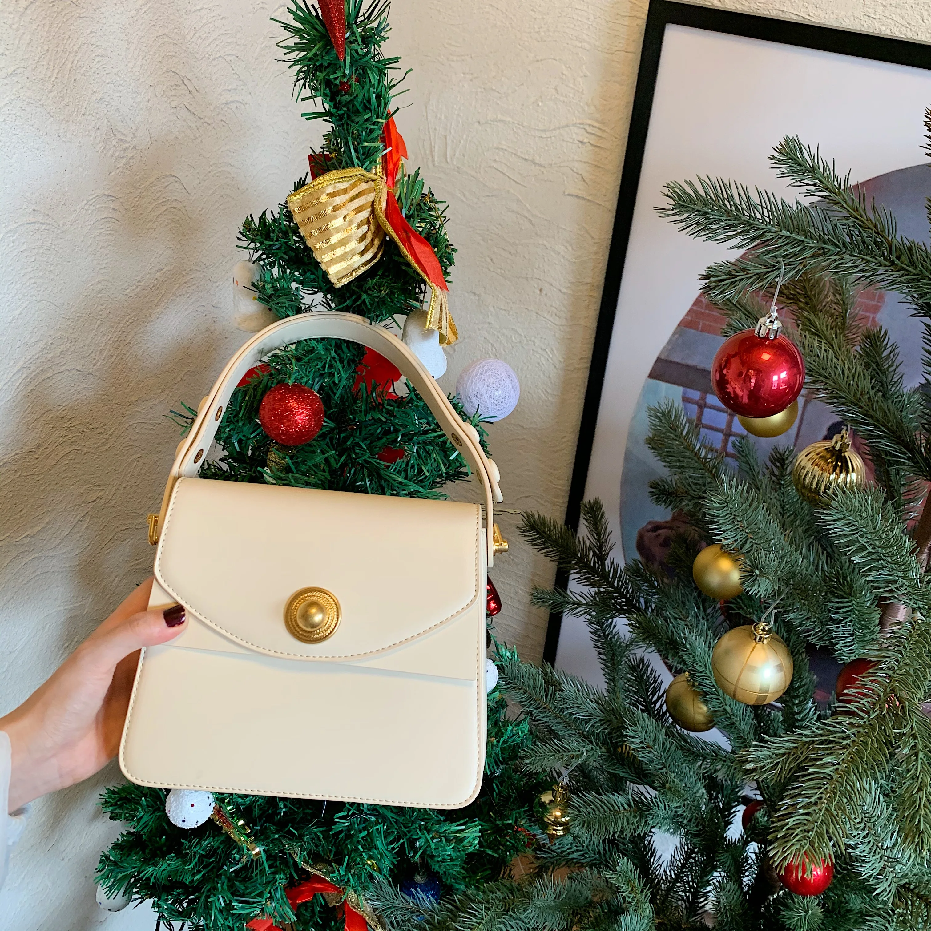 

NEW PU Leather Travel Crossbody Bags For Women 2021 Trending Shoulder Bags Women's Branded Chain Canvas Handbags and Purses