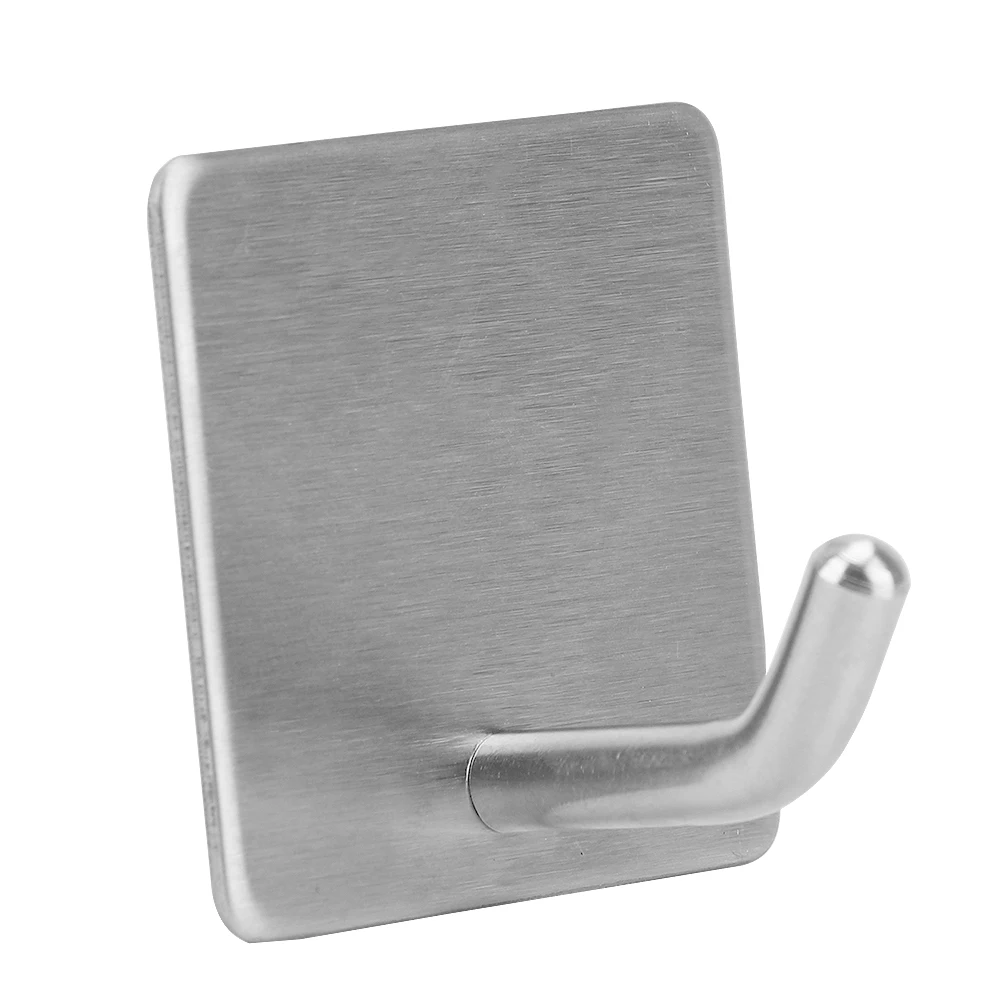 

HILIFE Wall Storage Hooks Stainless Steel Adhesive Wall Mounted Hook Storage Hook Bathroom Organizer