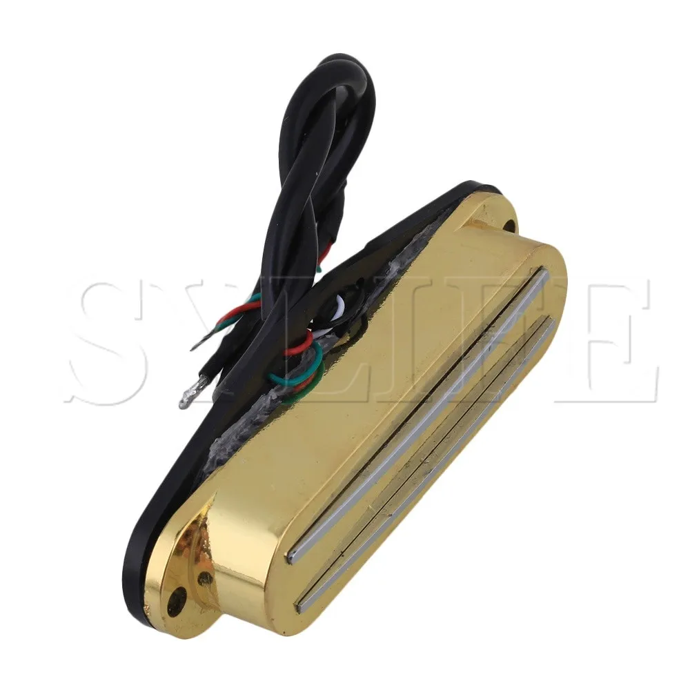 gold 4 draht magnetische dual rail humbucker pickup für e gitarre free global shipping