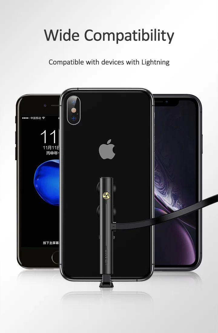 Кабель USAMS type-C 5V-2A для быстрой зарядки USB C, игровой usb-кабель, 180 градусов, быстрая зарядка для iPhone samsung S9 S8