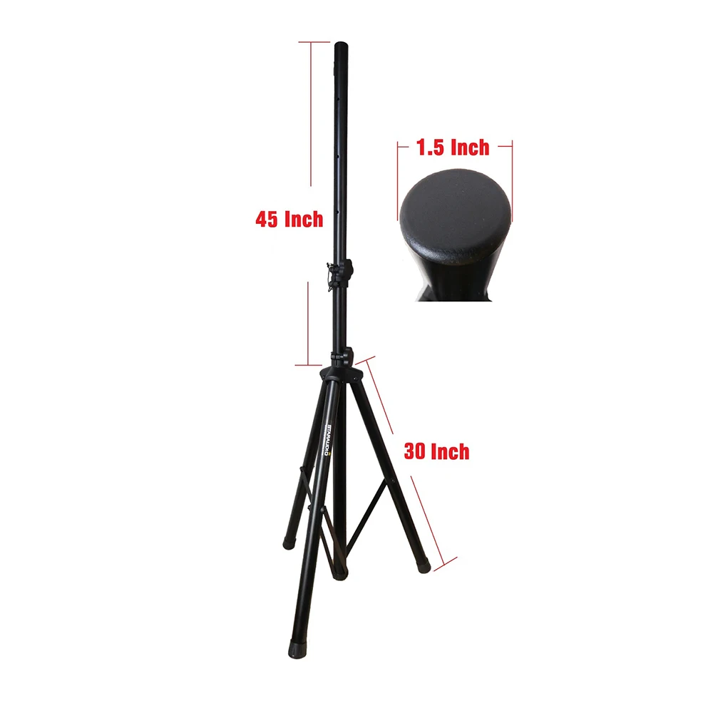 STARAUDIO 2Pcs PA DJ Speakers Stands Adjustable Height Heavy Duty Tripod Mount Holder Speaker W/Carry Bag Case SSS-018 | Электроника