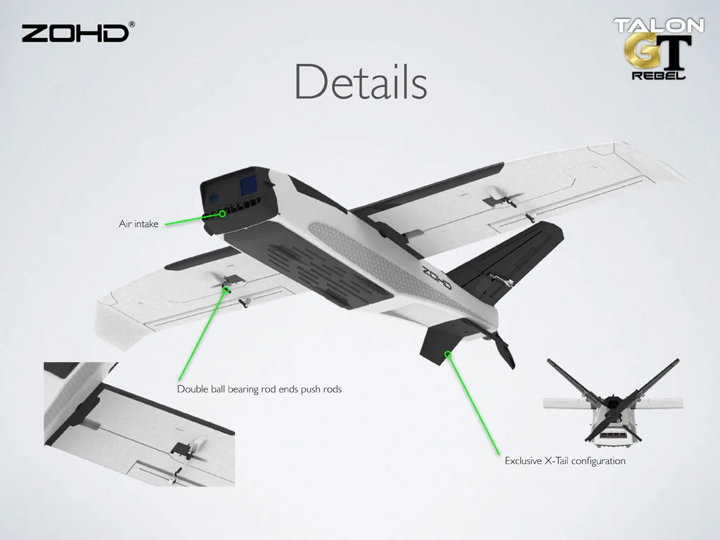 ZOHD Talon GT Rebel 1000 мм размах крыльев V-Tail BEPP FPV Самолет RC самолет Летающий крыло PNP