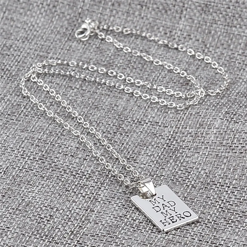 

Fashion Jewelry Necklaces Pendant Square Tag Necklace For Men Women Father's day Gift Choker
