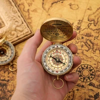 grammy to my grandson high quality camping hiking pocket brass golden customized engrave compass portable compass navigation