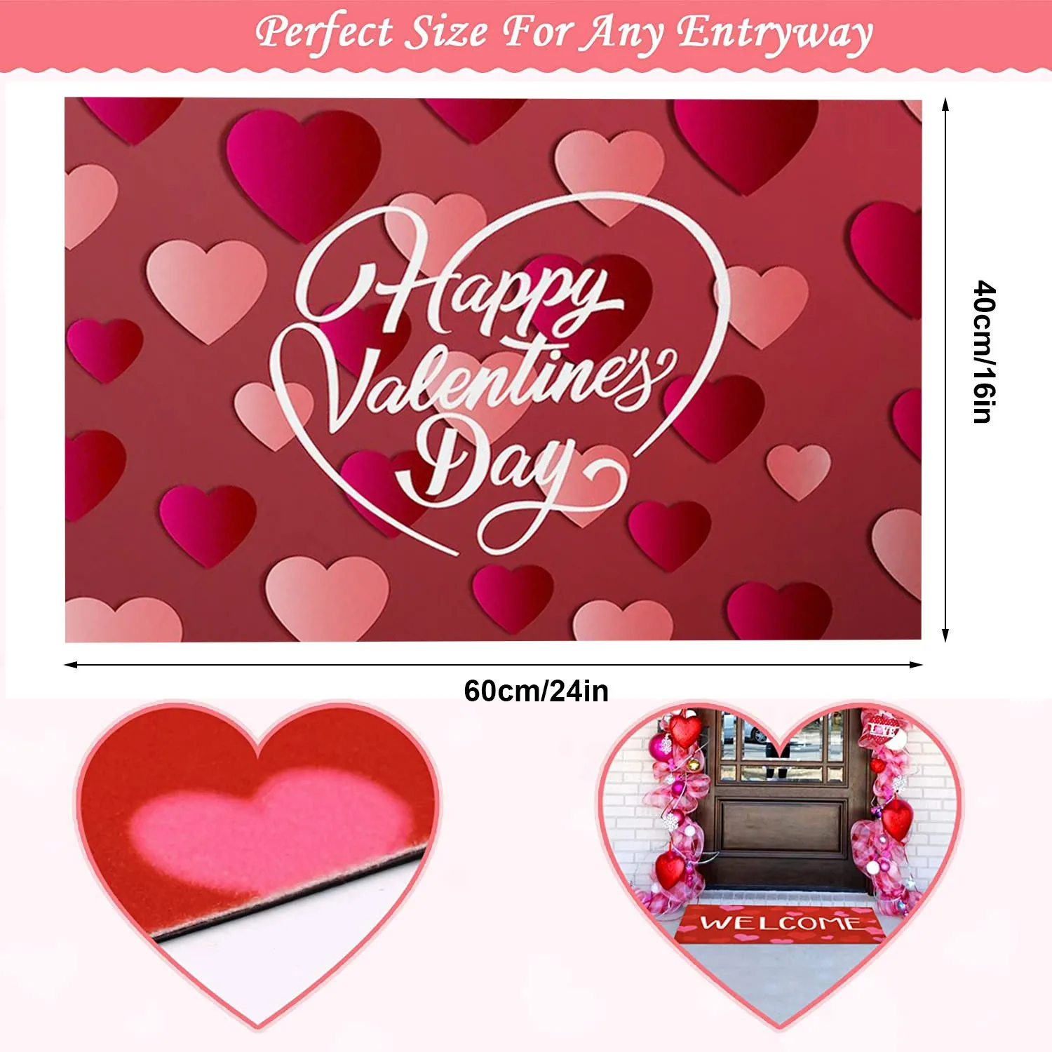 Домашний коврик для дома 40x60 см прямоугольный Противоскользящий с принтом на