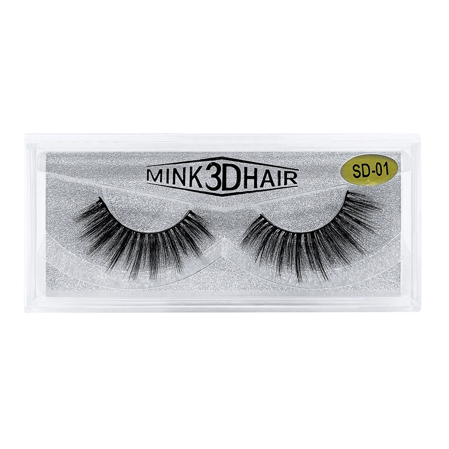

1 Pair Of 3D Waterproof Mink Eyelashes 25MM Long Thick European And American Style False Eyelashes Handmade Full Eyelashes
