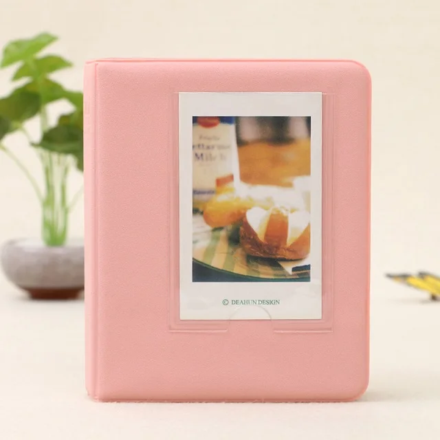 64/68/96 карманы книга альбом для ЖК-дисплея с подсветкой Fujifilm Instax камеры моментальной печати Mini 9 камеры одноступенного процесса 8 7s 70 25 50s 90 мини Плёнки 3 дюймов фотобумага - Цвет: 64 Pockets pink