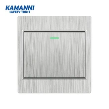 Kamanni выключатель кнопочный переключатель 1/2/3 Gang 1/2 Way серая панель