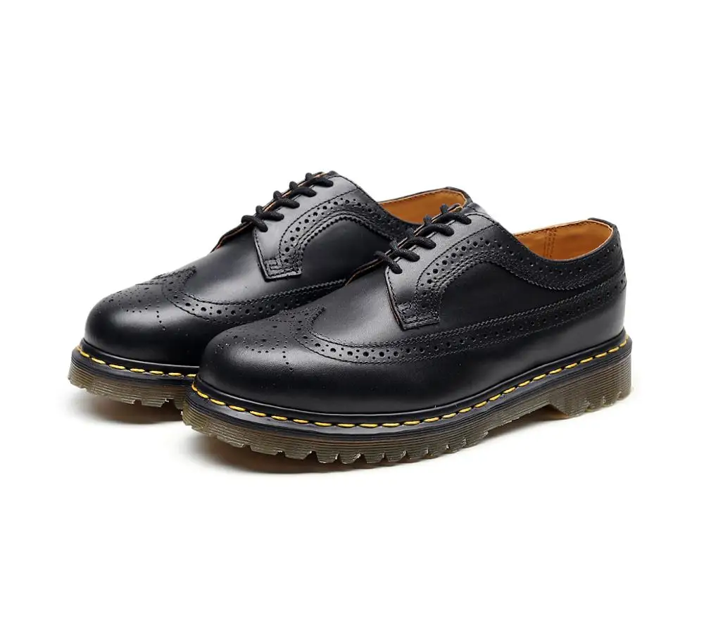 

Moccasins Men Leather Casual Derby Oxford Shoes for Men Size 35-46 Rubber Brogue Shoes for Gentleman Genuine Leather Men Shoes