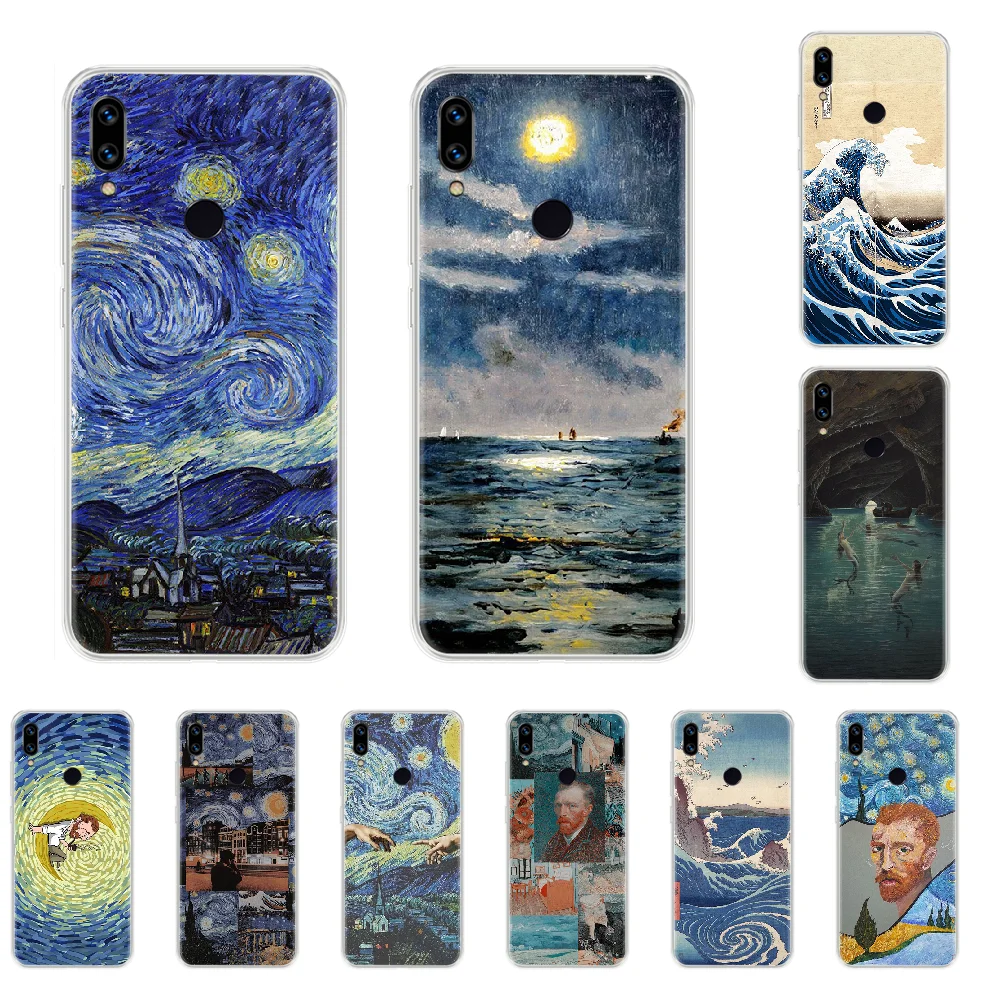 Эстетическое Искусство Живопись черный мягкий чехол для телефона из ТПУ Xiaomi Redmi 2