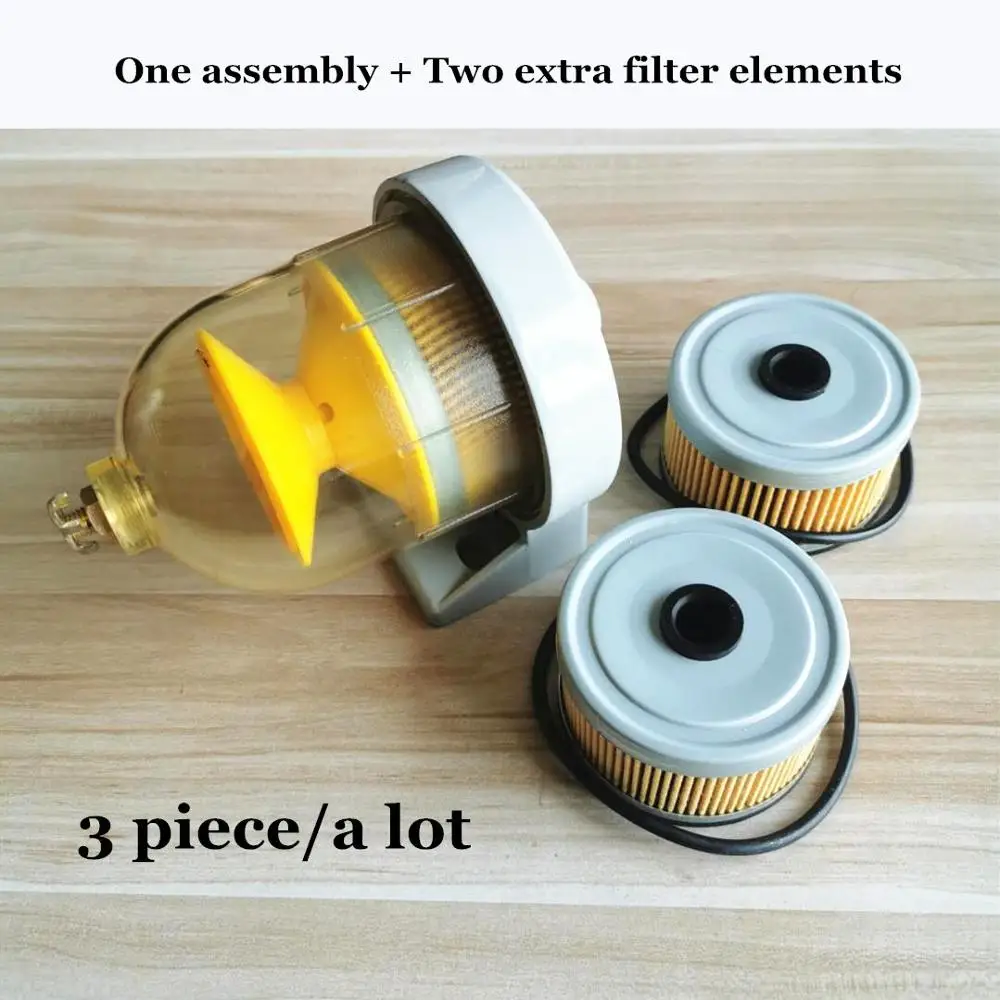 

3 Pcs Fuel Filter DAHL65 Assembly Universal for Boats and Ships Set of DAHL65-w30 Fuel Water Separator Diesel Engine