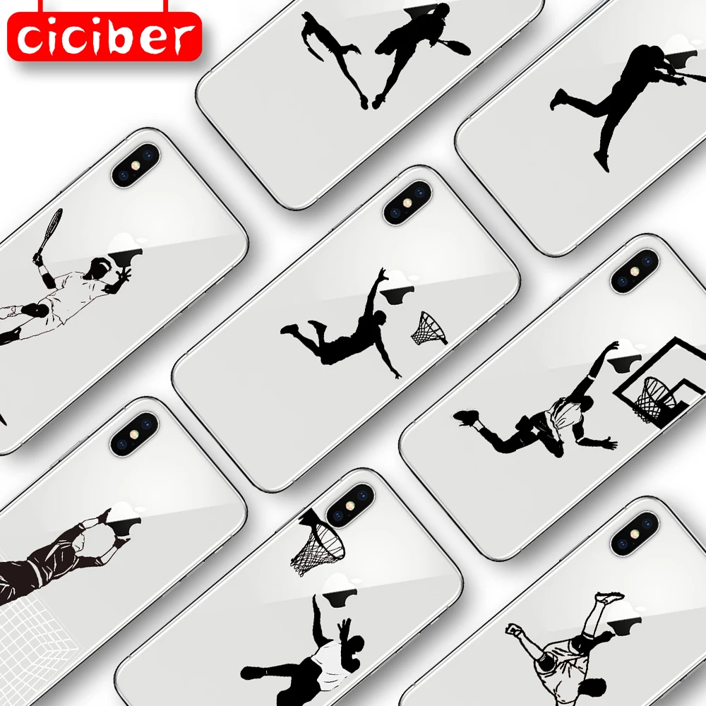 Баскетбольный чехол для телефона из мягкого ТПУ с рисунком чехлы iphone 11 12 Pro XS Max Mini