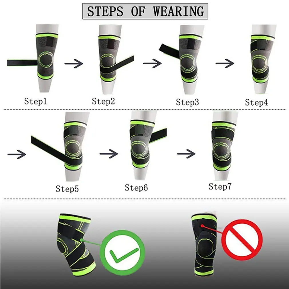 

Sports Compression Knee Pads Strap Knee Pads Non-Slip Breathable Knee Pads Nylon 3D Compression Knee Pads