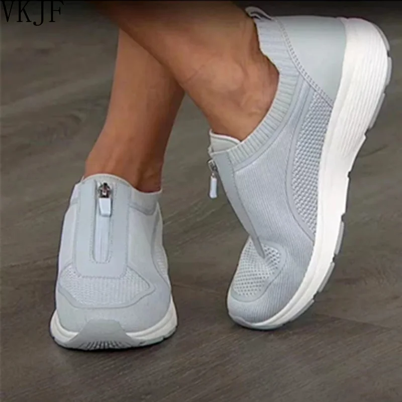 

2021 Spring Autumn Women's Shoes Non Slip Wearable Breathable Flat Mesh Shoes Sports Shoes Running Shoes Vulcanized Shoes