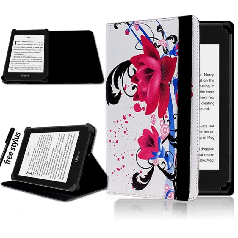 KK&LL для Amazon Kindle 4/5/7/8/9 Paperwhite 1/2/3/4/Kindle Fire HD 6 дюймов 4th/5th Gen Кожаная подставка для планшета Чехол-книжка чехол