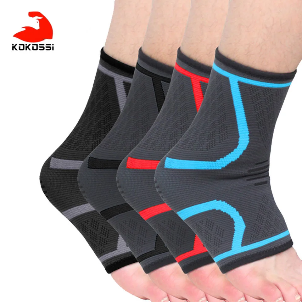 

KoKossi 1PCS Sports Ankle Compression Pad Women Gym Fitness Nylon Elastic Support Foot Straps Protector Football Ankle Brace