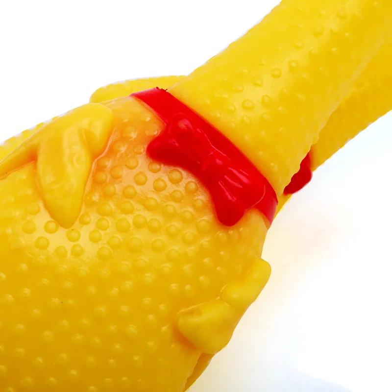 Лидер продаж кричащая курица искусственная кожа сжимаемая пищалка забавная