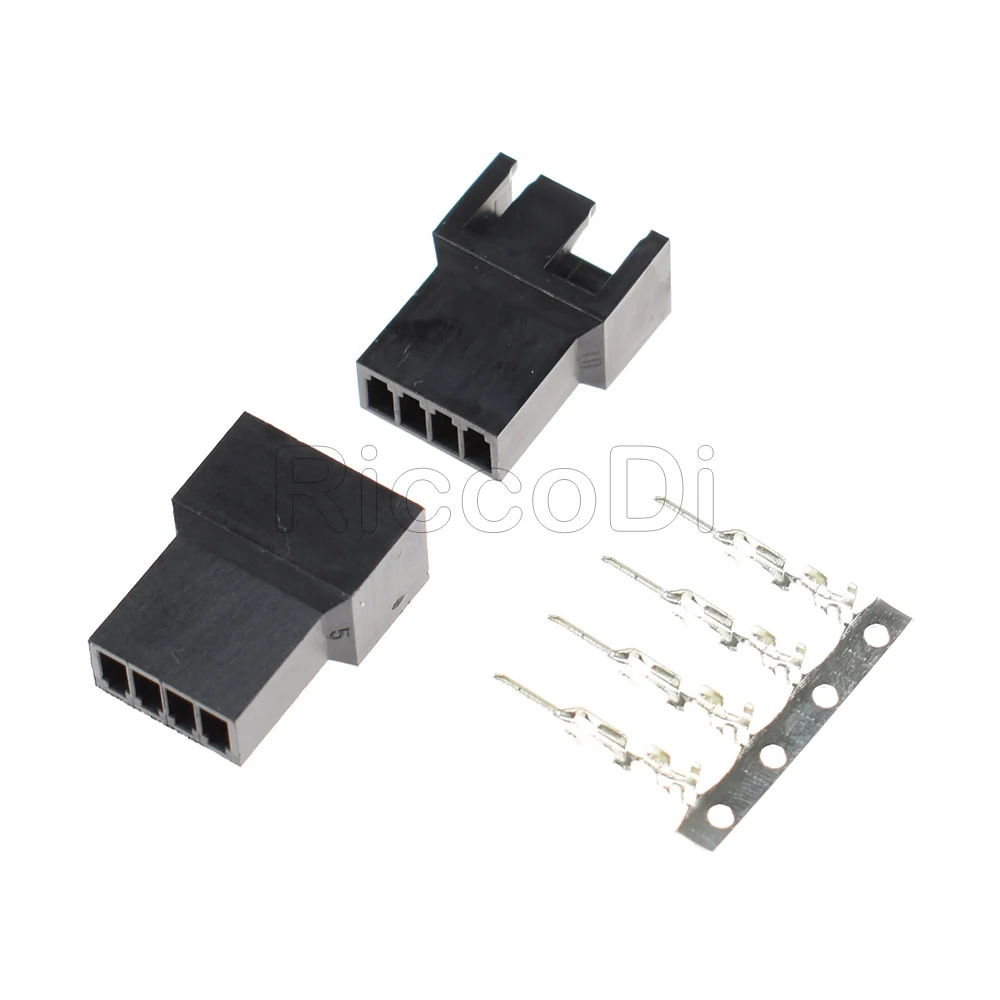 Высококачественный черный Molex 2540 3 + 1 контактный 4Pin белый вентилятор мужской