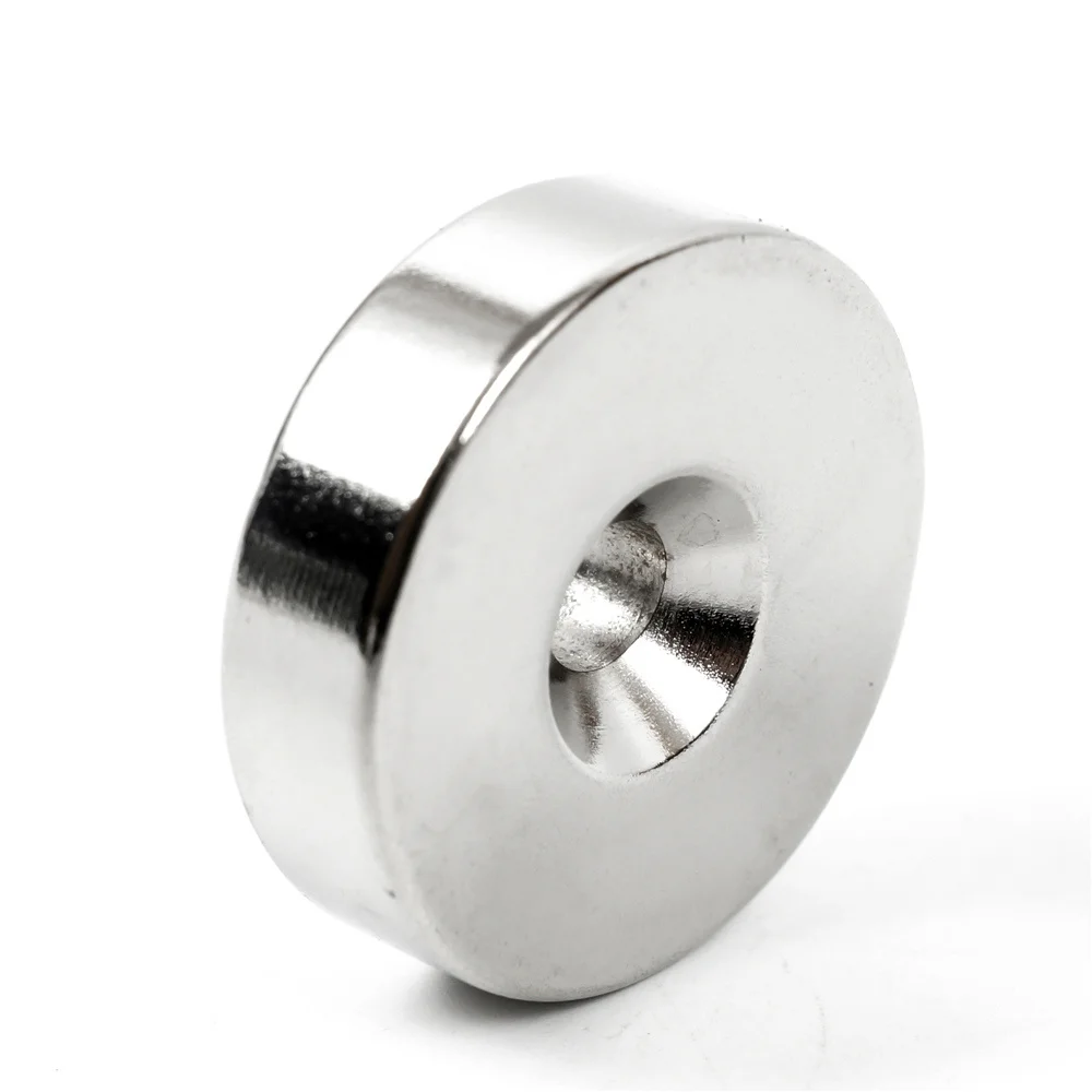 

U-JOVAN 1pc 35 x 10 hole: 6mm N35 Round Neodymium Magnet Countersunk Ring Rare Earth Magnets for Art Craft 35*10-6mm