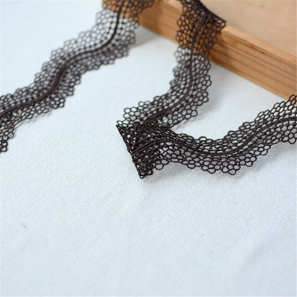 1 метр кофе Цвет полые жаккардовые водорастворимый кружева вручную