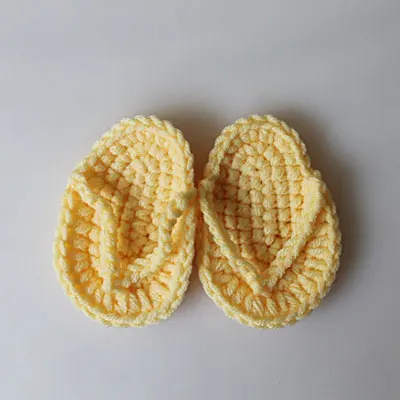 Yellow Shoes Реквизит для фотосъемки новорожденных; обувь ручной работы для фотосессии для маленьких девочек и мальчиков; фото костюм для малышей; вязаный реквизит для наушников - Цвет: Yellow Shoes