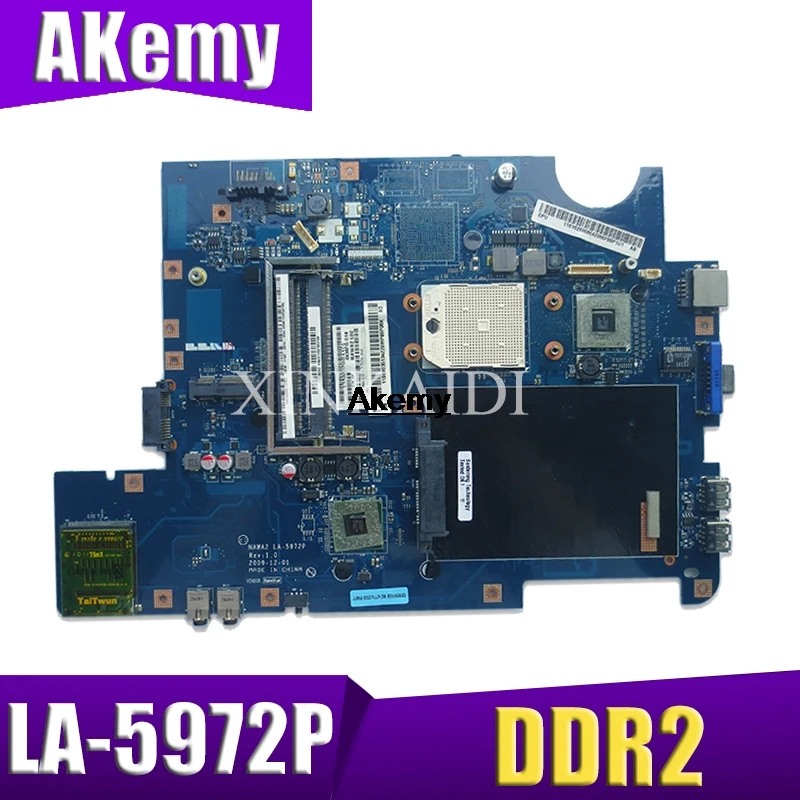 NAWA2 LA 5972P для For Lenovo G555 ноутбук материнская плата ноутбука DDR2 тест оригинальный
