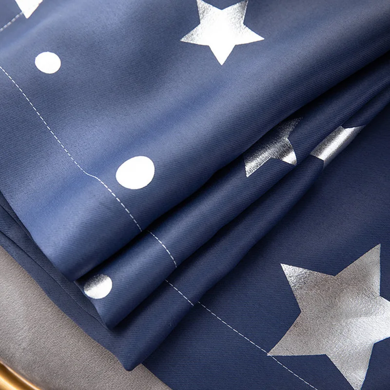 Затемняющие шторы в виде звезд Луны занавески для мальчиков и девочек спальню