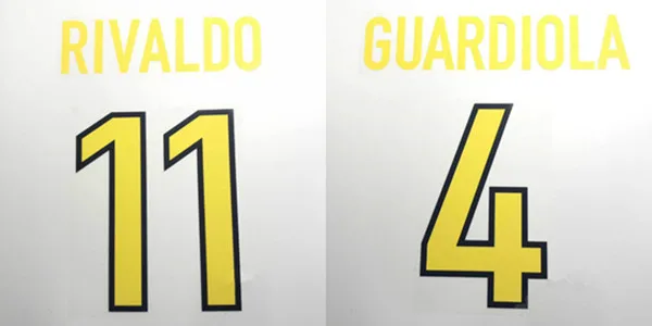 1998-1999 #11 RIVALDO #4 GUARDIOLA индивидуальная печать Nameset горячая штамповка нашивки значки |