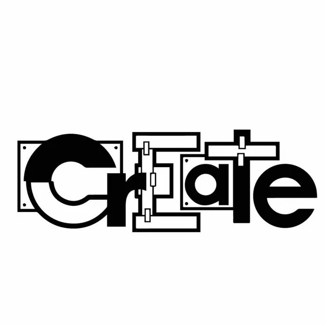 

16.2CM*5.5CM Word Create Interesting Cartoon Car Sticker Vinyl Decal Black/Silver