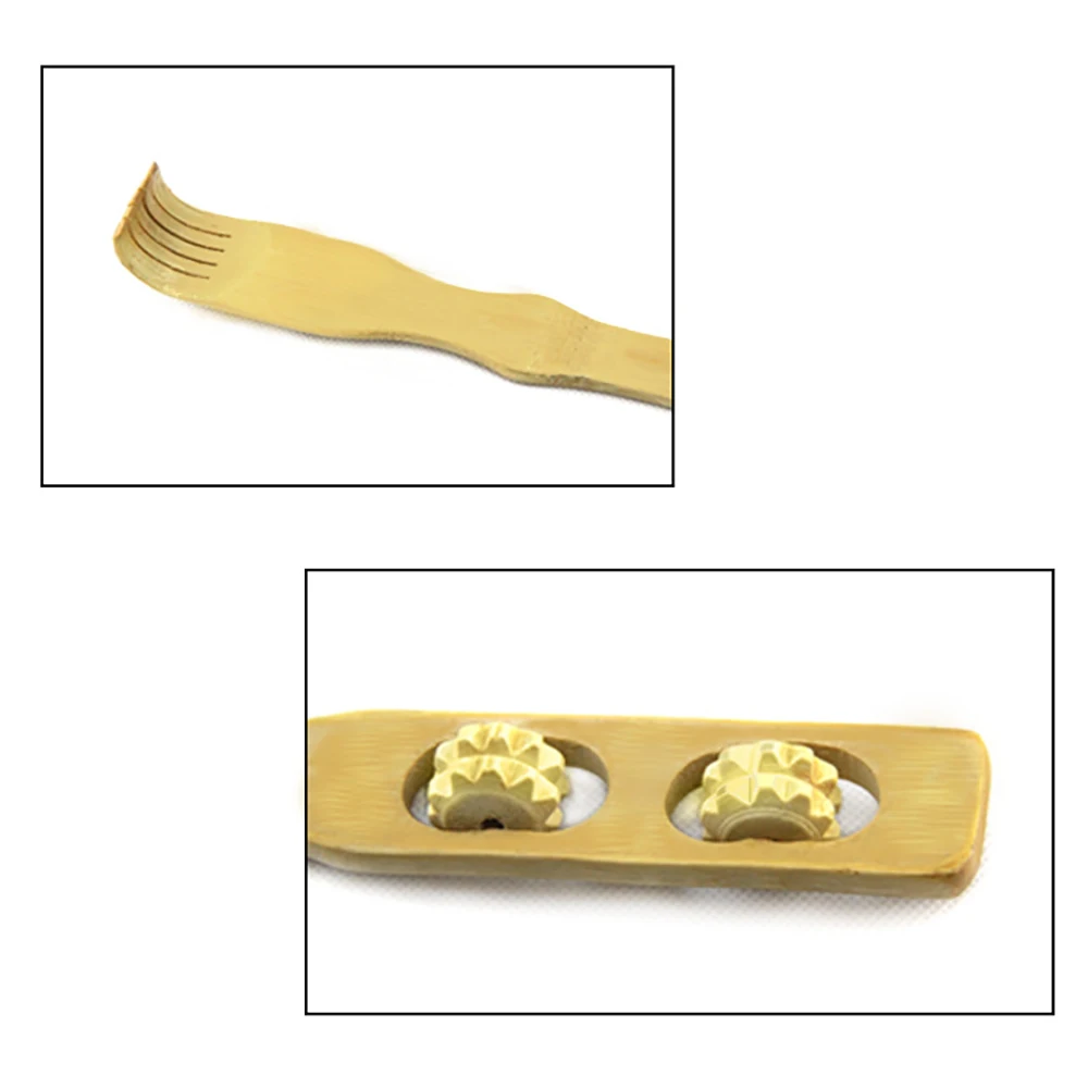 1 шт. длинный деревянный шариковый скребок для спины с двумя колесами массажер