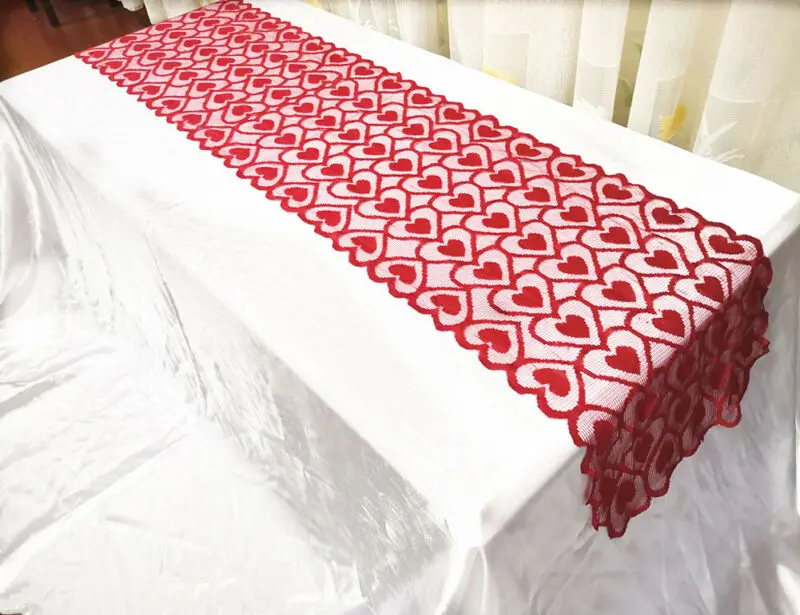 Скатерть сердце столбец Свадебные торжественного обеда дома красный Navidad