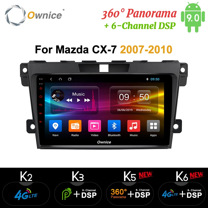 Автомобильный DVD-плеер Ownice 2 Din с поворотом на 360 градусов Android 9 0 K3 K5 K6