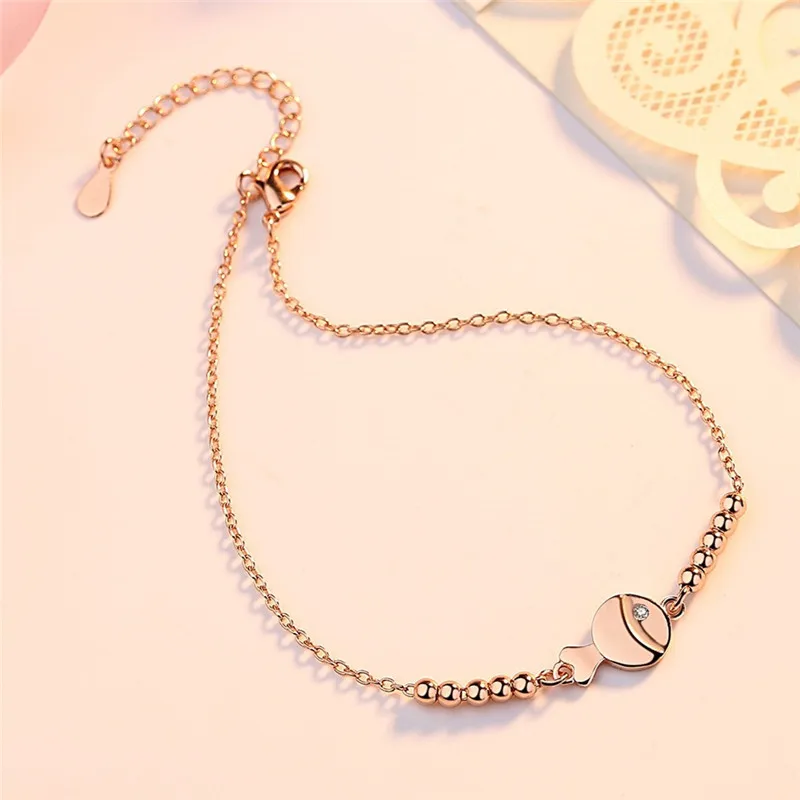 Женский браслет из серебра 925 пробы модные дизайнерские браслеты розового золота