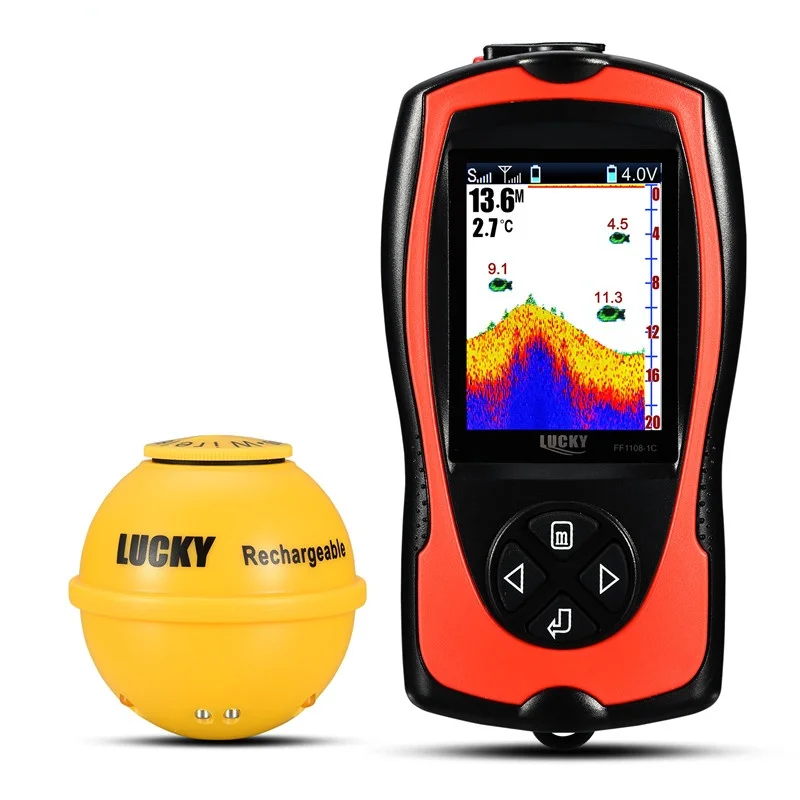 

FF1108-1CWLA Rechargeable Wireless Sonar for Fishing 45M Water Depth Echo Sounder Fishing Finder Portable Fish Finder