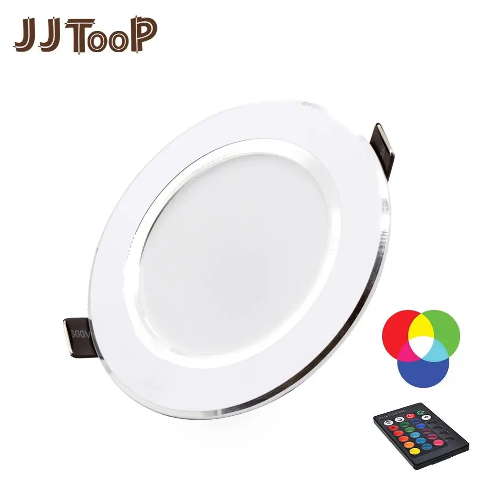 Светодиодный светильник RGB встраиваемый круглый 5 Вт 10 11 см 12 с дистанционным