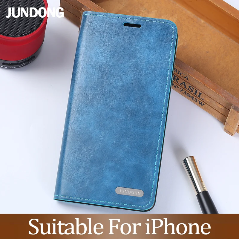 Чехол-книжка из искусственной кожи с 3 отделениями для карт iPhone 6 6s 7 8 Plus 11 Pro X Xr Xs Max