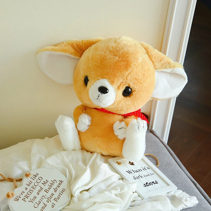 40 см желток желтка желтого и белого лисы кукла милая кролика мех большие уши